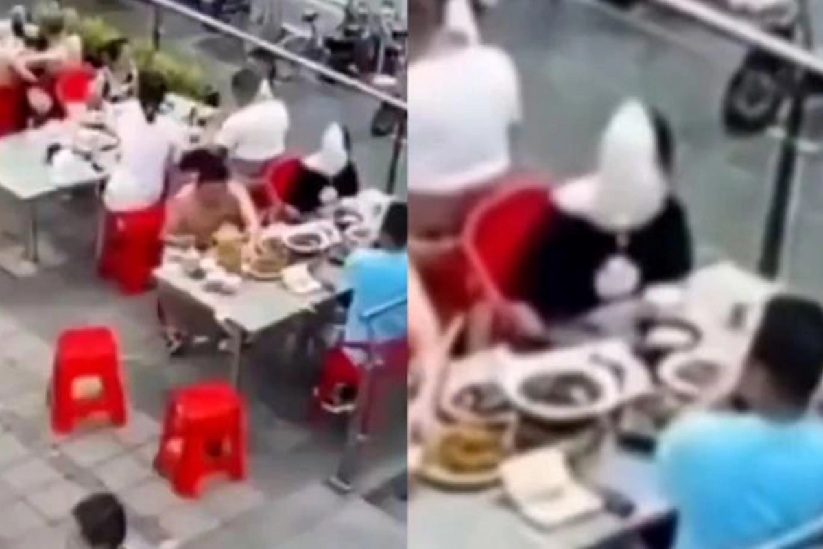 Aşpazın əlindən çıxan pizza müştərinin üzünə yapışdı — VİDEO