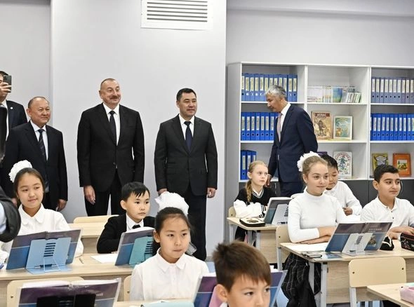 Bişkekdə Heydər Əliyev adına Məktəb-Gimnaziya təhsil-tərbiyə kompleksinin açılışı olub — YENİLƏNİB (FOTO)