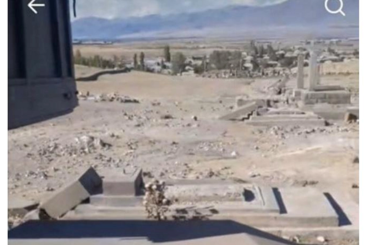 Ermənilərin barbarlığı nəticəsində dağıdılan qəbiristanlıq bu ərazidə yerləşir — FAKTLAR