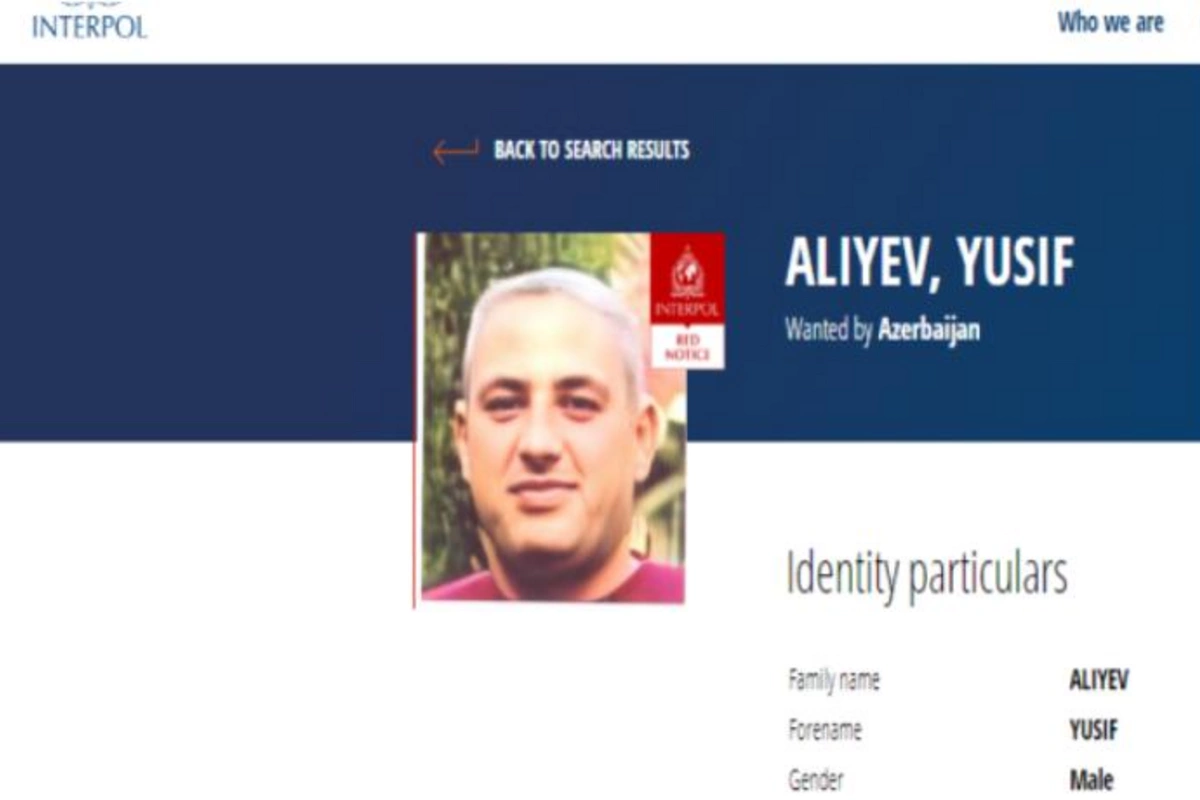 Azərbaycan bu şəxsi İnterpol xətti ilə axtarır
