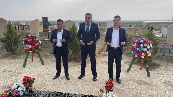 Salyanda şəhidlərin əziz xatirəsi anılıb — FOTOLAR