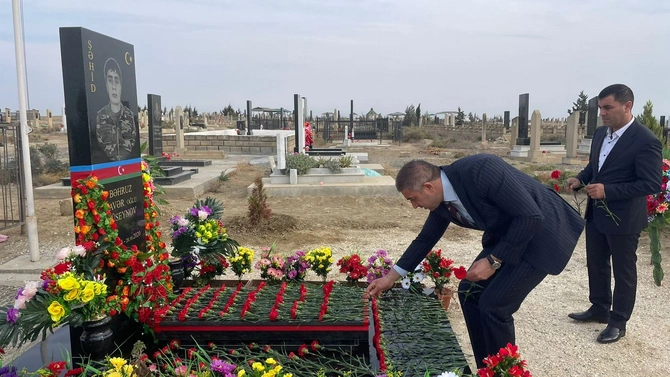 Salyanda şəhidlərin əziz xatirəsi anılıb — FOTOLAR