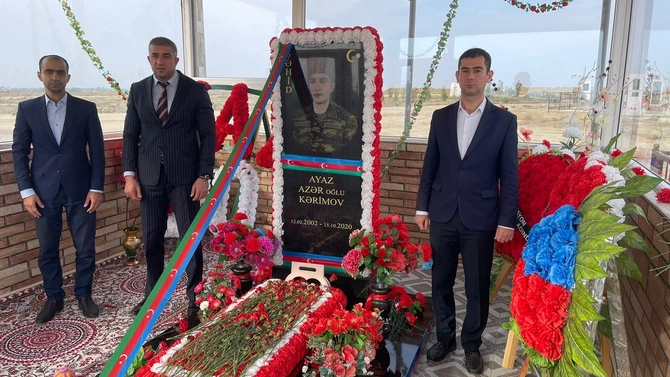 Salyanda şəhidlərin əziz xatirəsi anılıb — FOTOLAR