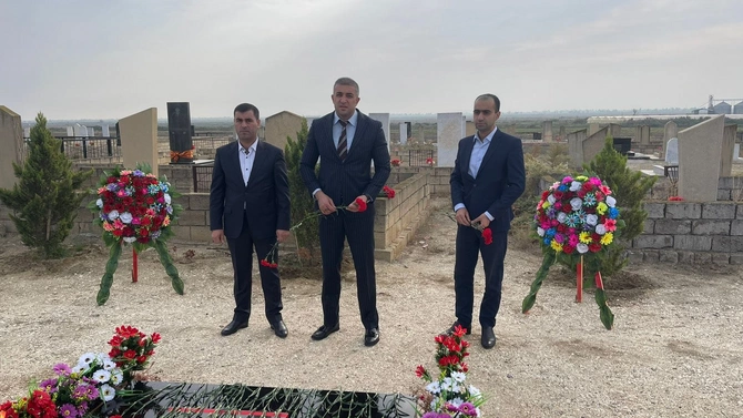 Salyanda şəhidlərin əziz xatirəsi anılıb — FOTOLAR