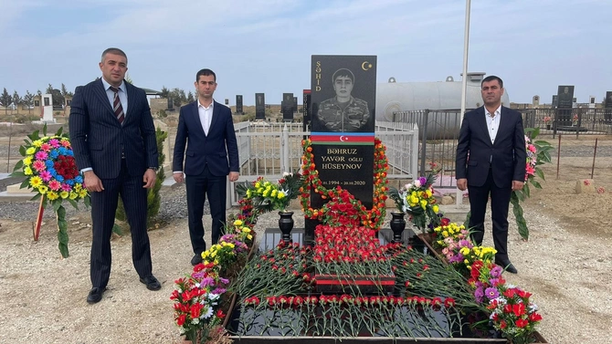 Salyanda şəhidlərin əziz xatirəsi anılıb — FOTOLAR