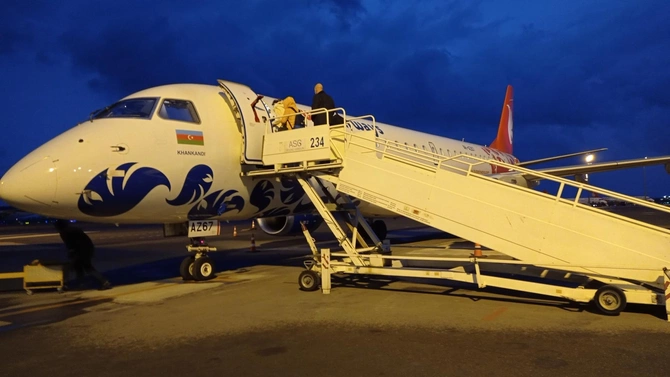 Zəngilan hava limanının ilk mülki sərnişinləri idmançılar olub — FOTOLAR