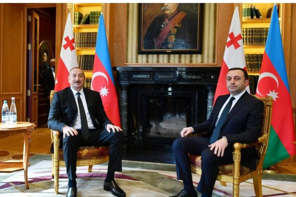 İlham Əliyevin və İrakli Qaribaşvilinin Mçxetada birgə işçi naharı olub