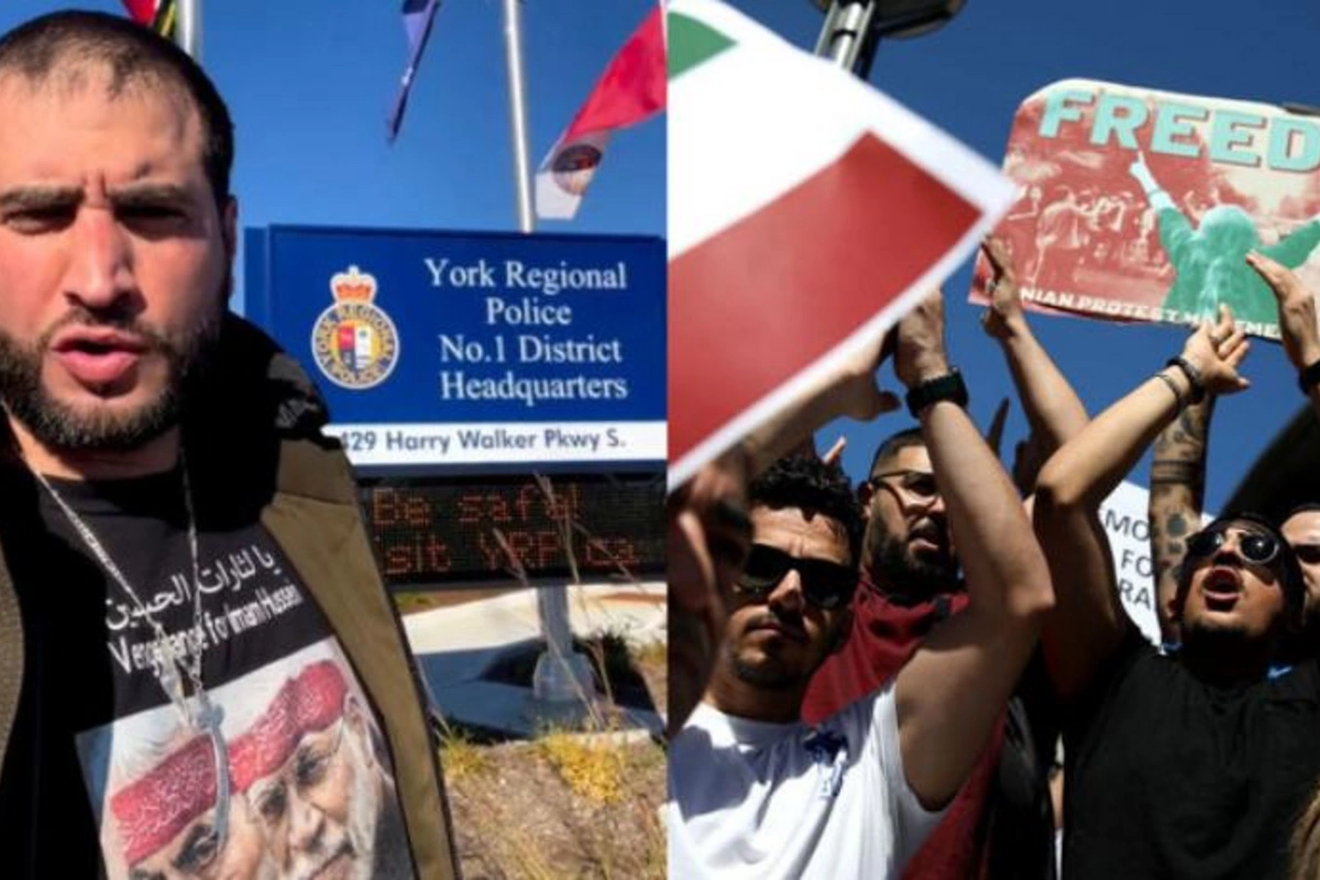 Kanadada İran hökumətinə qarşı keçirilən aksiyada qorxunc anlar yaşandı