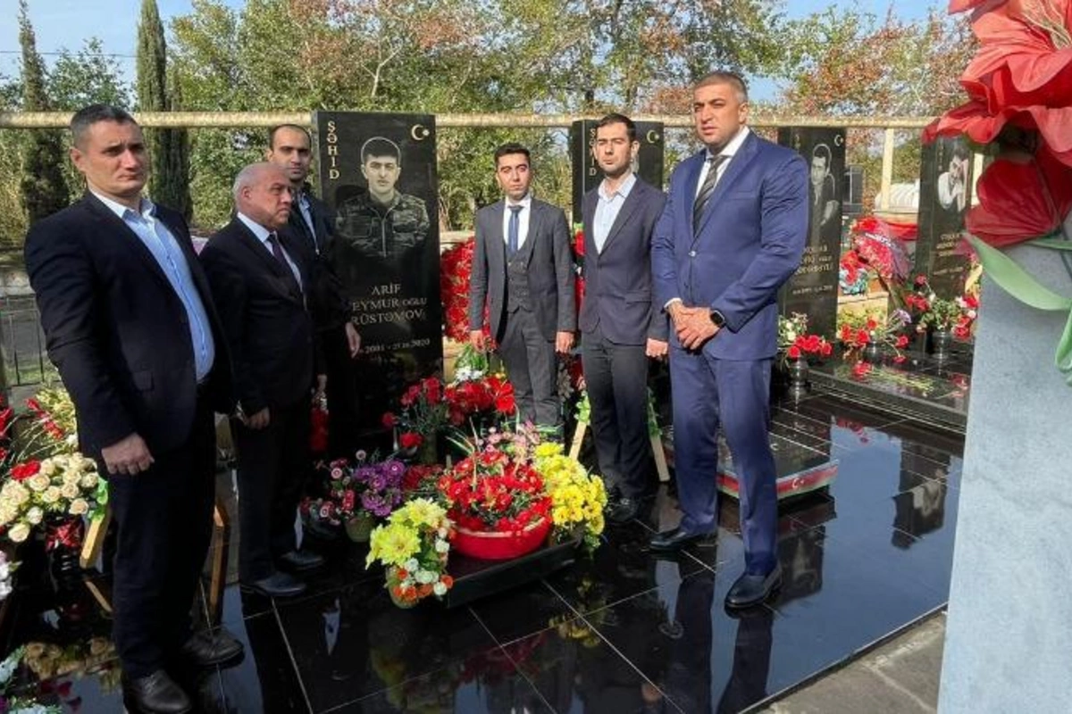 Salyanda şəhid Arif Rüstəmovun xatirəsi anıldı — FOTOLAR