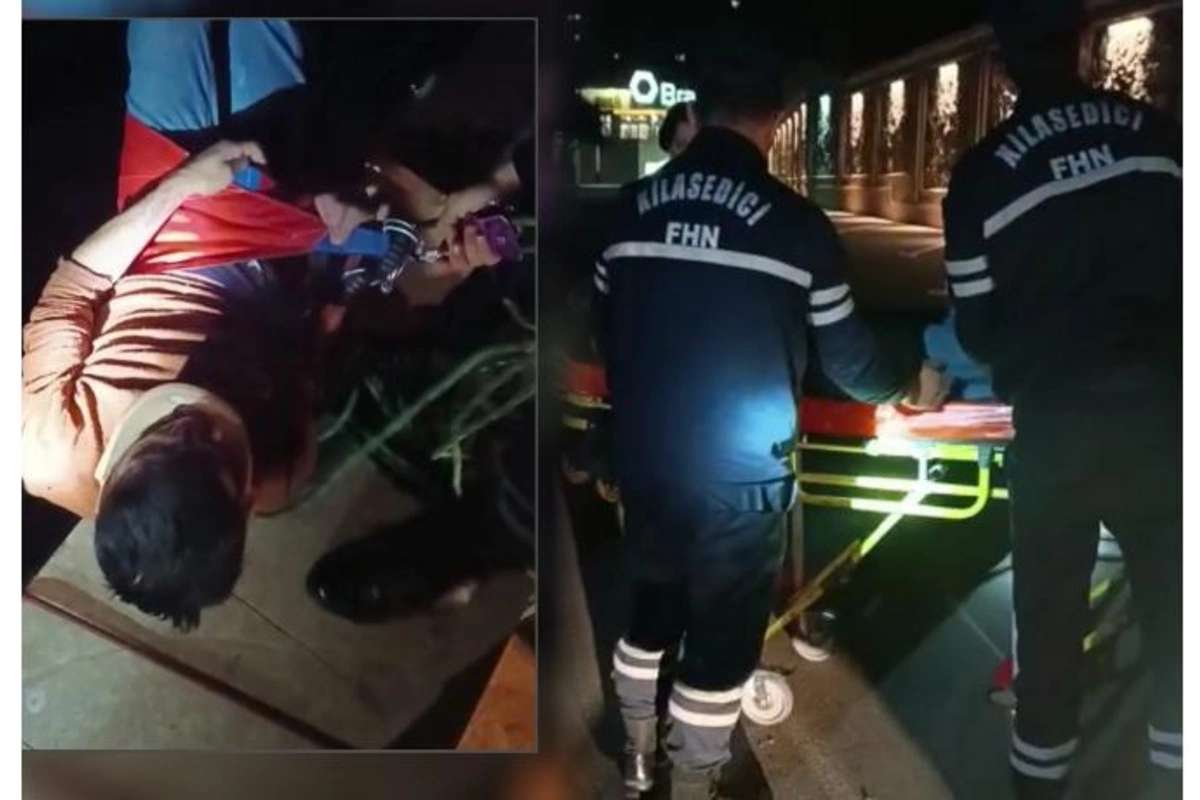 Restoranın həyətindəki hasardan yıxılıb, dərəyə düşən şəxsi FHN belə xilas etdi — VİDEO
