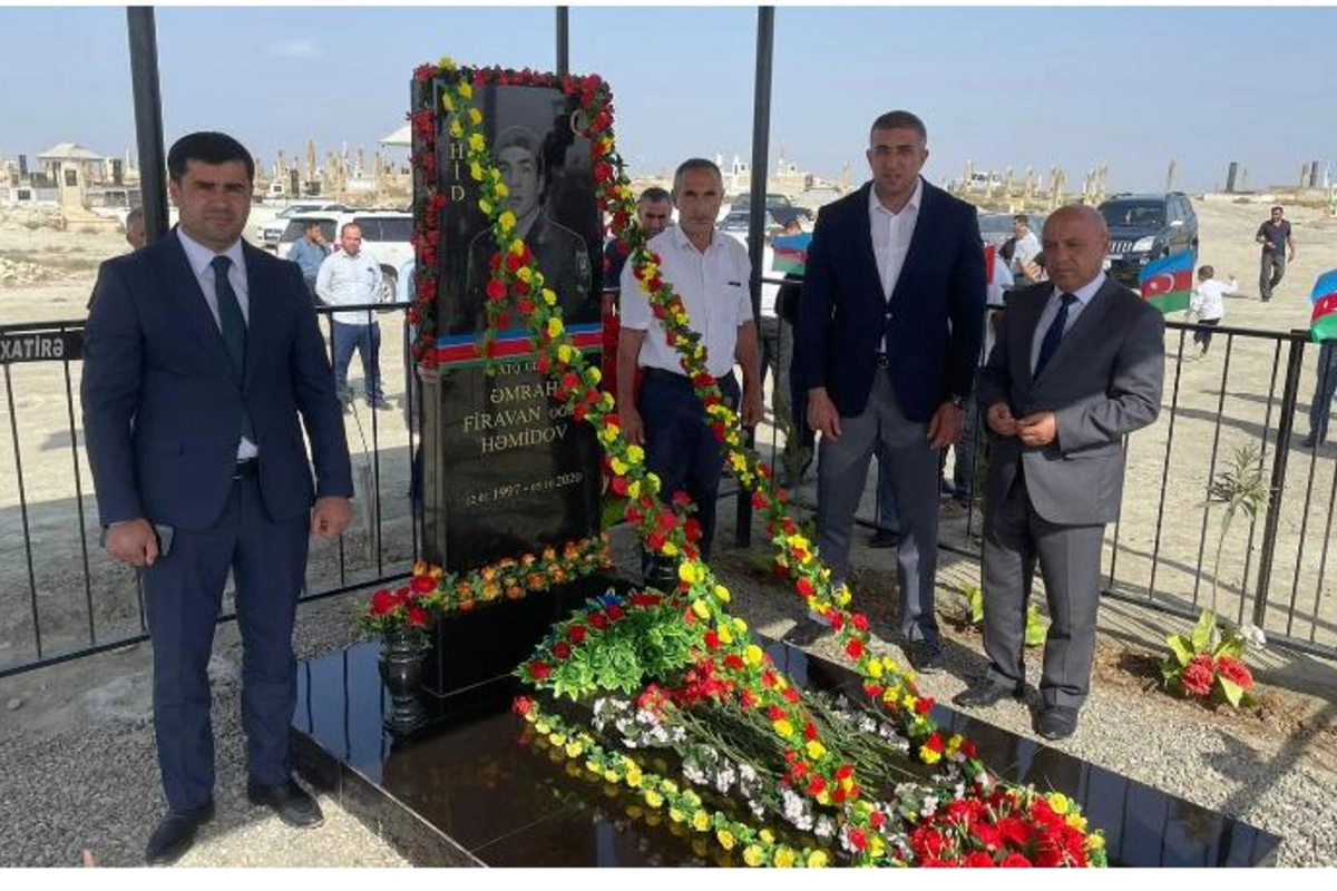 Şəhid Əmrah Həmidovun məzarı ziyarət olundu — FOTOLAR