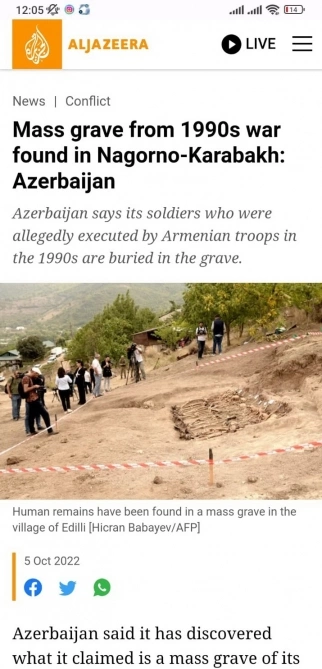 Edillidə aşkarlanan kütləvi məzarlıq dünya mətbuatının diqqət mərkəzində — FOTOLAR
