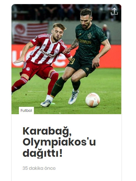 “Qarabağ”ın qələbəsi Türkiyə mətbuatında — FOTOLAR
