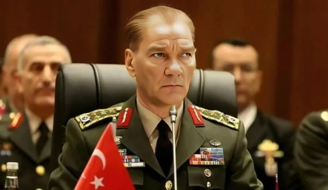 Atatürkün bu fotosu Türkiyədə gündəm oldu — FOTOLAR