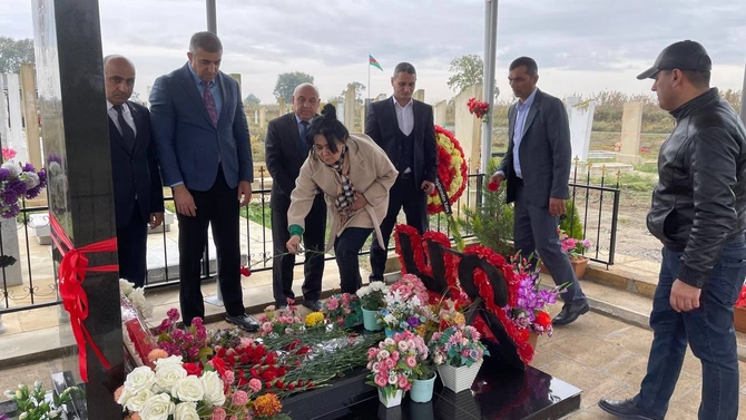 Salyanda Vətən Müharibəsi şəhidi Emil Əsədovun xatirəsi anıldı — FOTOLAR