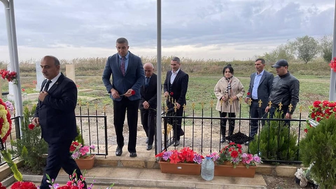 Salyanda Vətən Müharibəsi şəhidi Emil Əsədovun xatirəsi anıldı — FOTOLAR