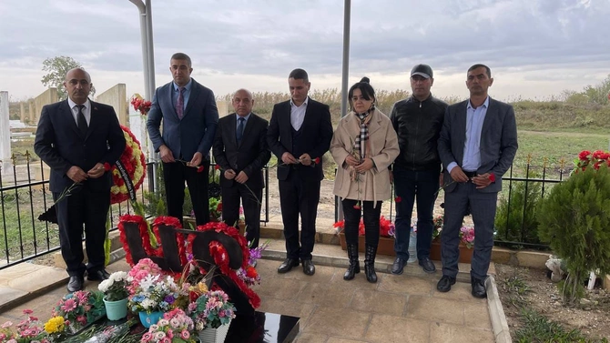 Salyanda Vətən Müharibəsi şəhidi Emil Əsədovun xatirəsi anıldı — FOTOLAR