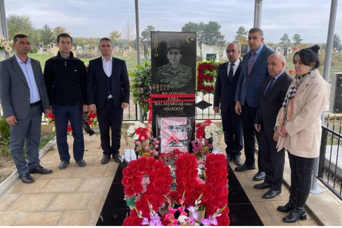 Salyanda Vətən Müharibəsi şəhidi Emil Əsədovun xatirəsi anıldı — FOTOLAR