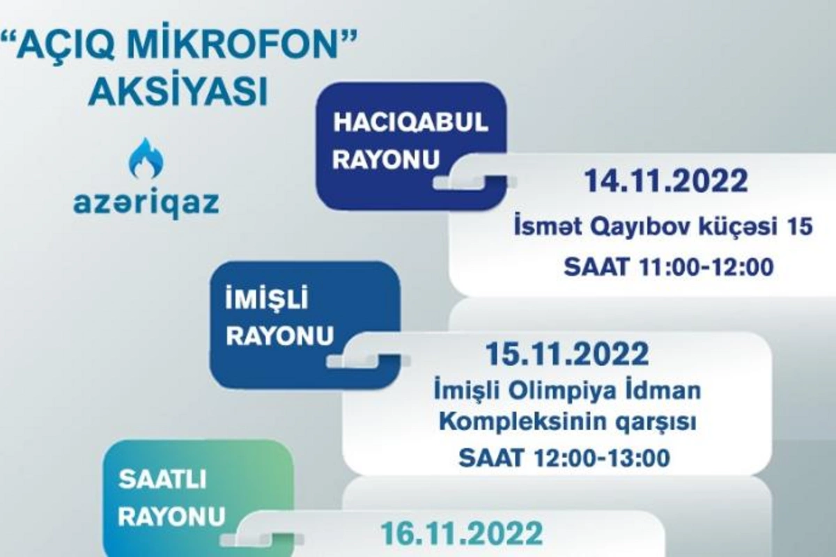 Azəriqaz İB-nin Açıq mikrofon aksiyaları davam edir