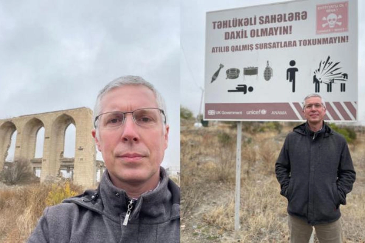Britaniyanın Azərbaycandakı səfiri Ağdama səfər edib — FOTO