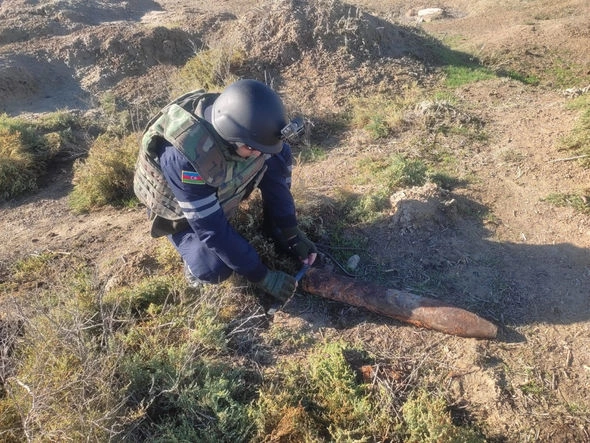 Xızıda raket mərmisi tapılıb — FOTO/VİDEO