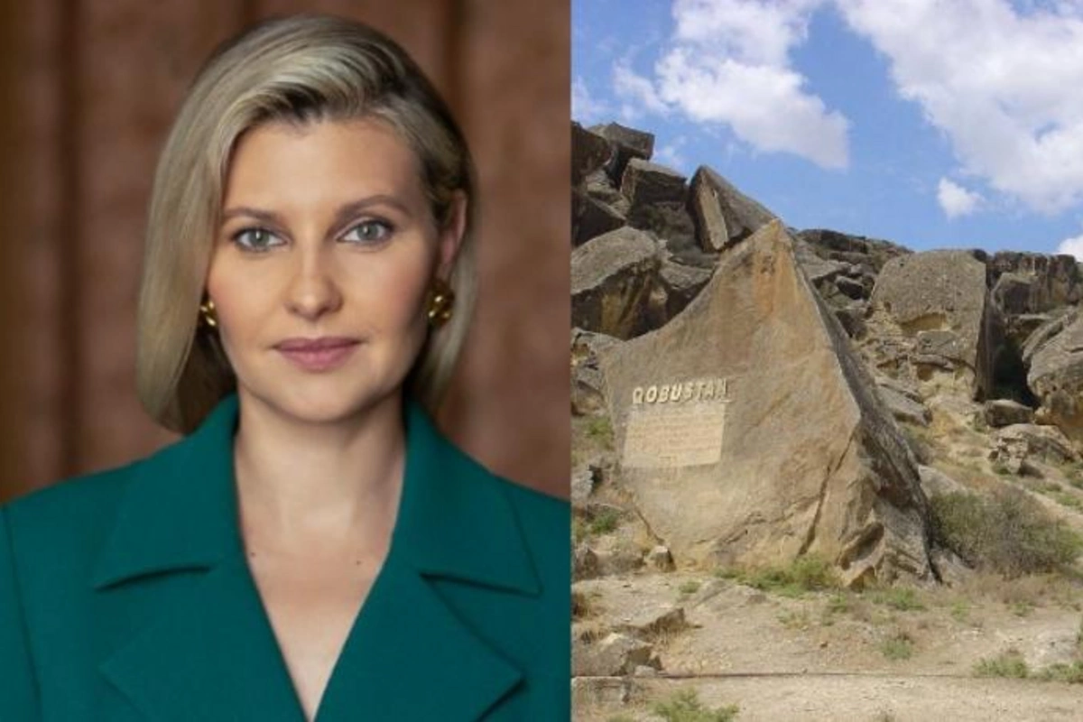 Yelena Zelenskaya Qobustanla bağlı paylaşım etdi — FOTO