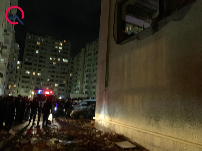 Xırdalanda yaşayış binasında partlayış — VİDEO (FOTOLAR)