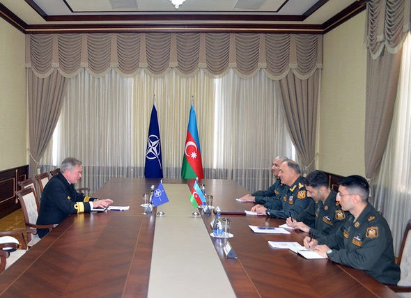 Kərim Vəliyev NATO-nun kontr-admiralı ilə görüşüb — FOTO