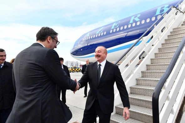 İlham Əliyevin Belqradda rəsmi qarşılanma mərasimi olub — YENİLƏNİB (FOTO)