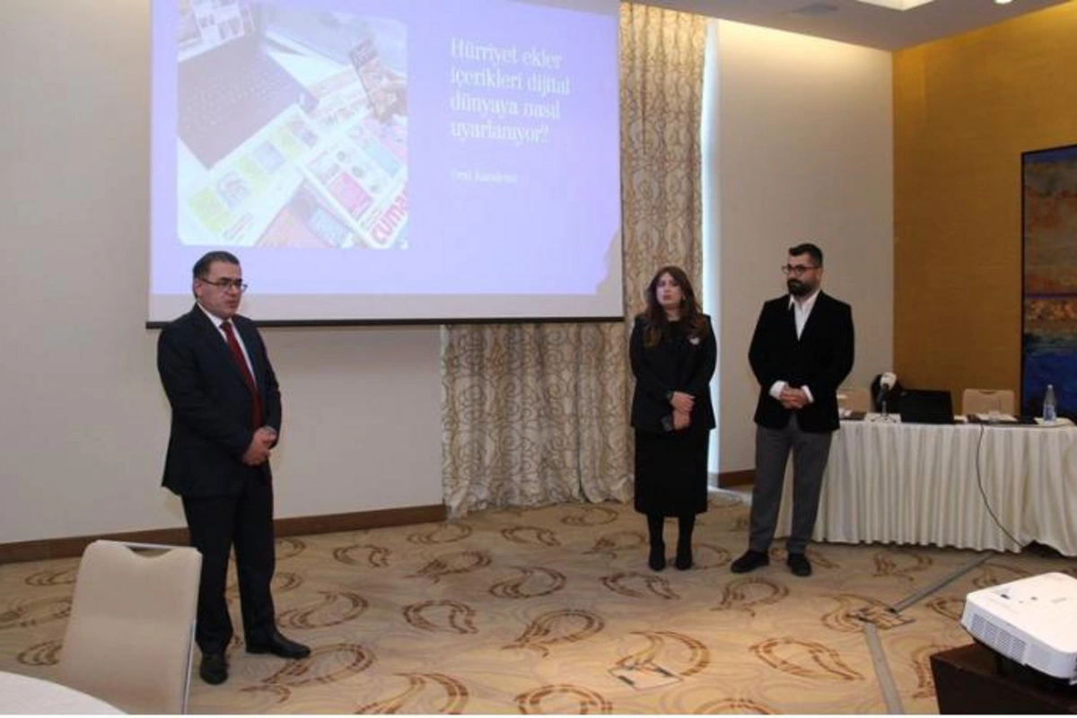 Türkiyəli jurnalist çap mediası subyektlərinin nümayəndələri üçün təlim keçib — FOTOLAR