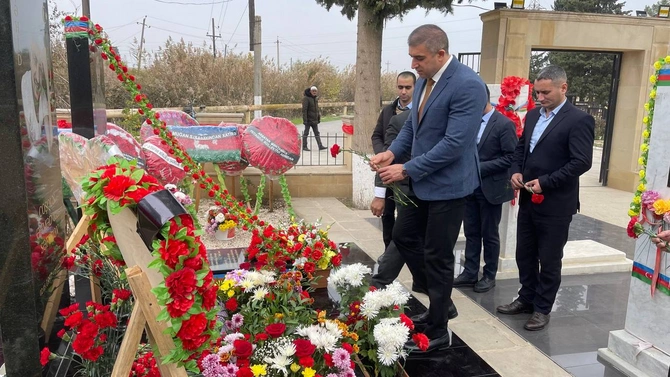 Salyanda şəhid Coşqun Səfərovun xatirəsi anıldı — FOTO