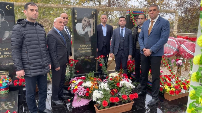 Salyanda şəhid Coşqun Səfərovun xatirəsi anıldı — FOTO
