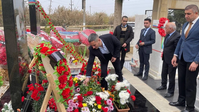 Salyanda şəhid Coşqun Səfərovun xatirəsi anıldı — FOTO