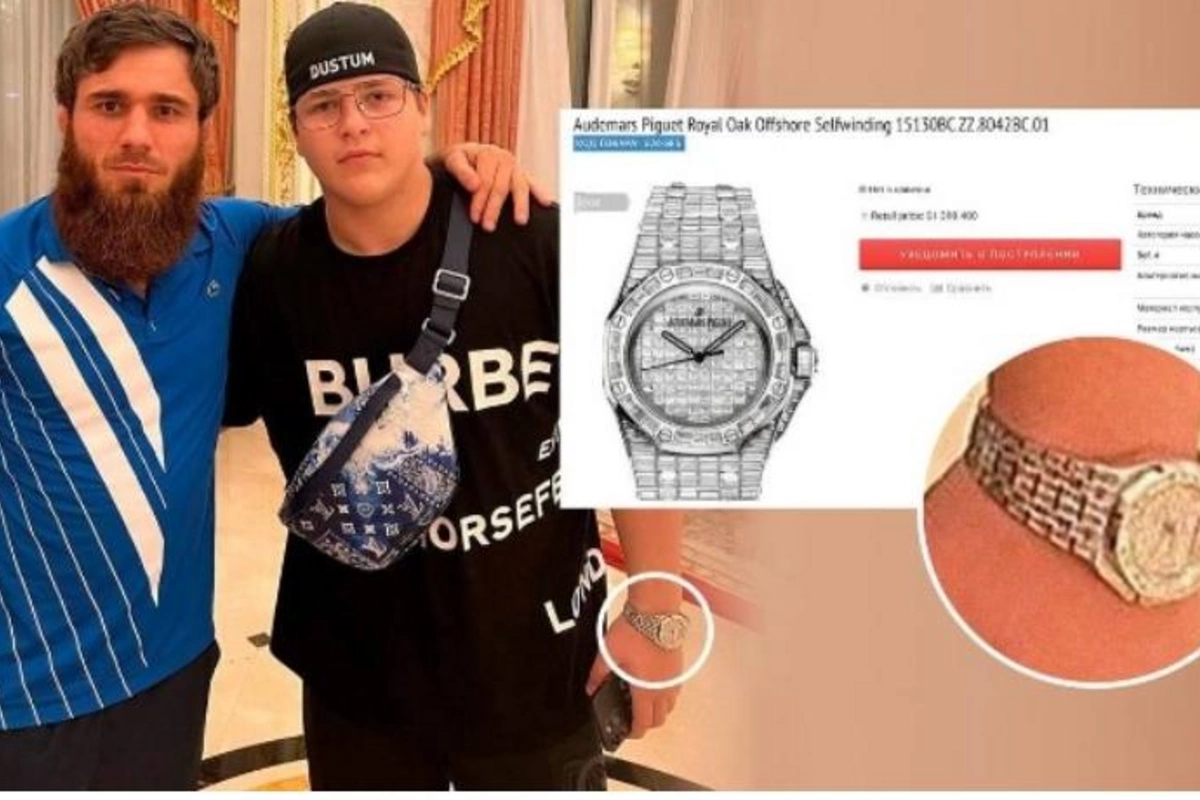 Ramzan Kadırovun oğlu 1,4 milyon dollarlıq saatla foto paylaşdı...