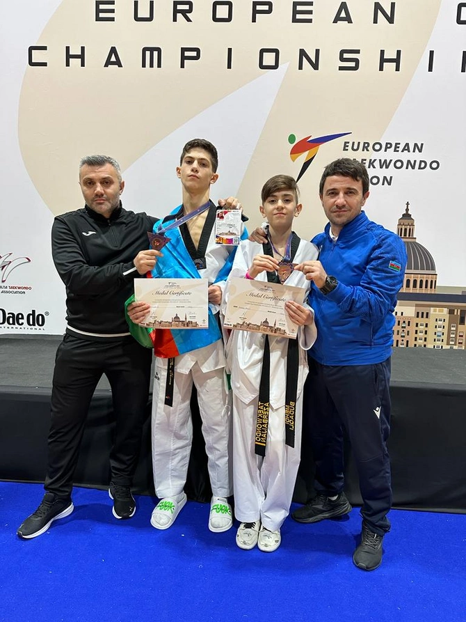 Taekvondoçularımız Avropa birinciliyində daha 2 medal qazanıb — FOTOLAR