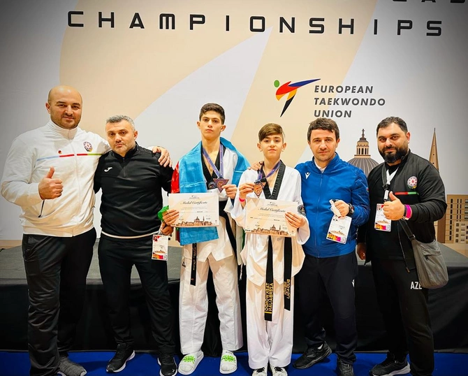 Taekvondoçularımız Avropa birinciliyində daha 2 medal qazanıb — FOTOLAR