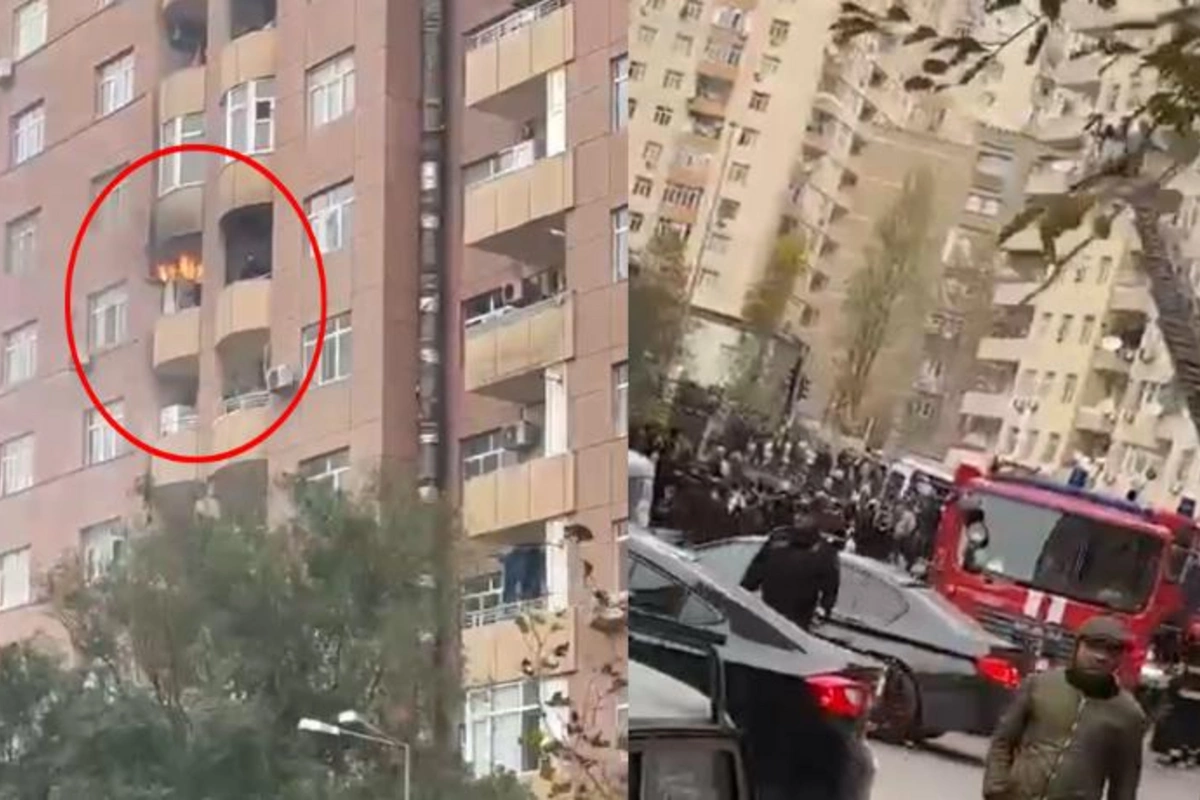 Bakıda yaşayış binasında yanğın olub