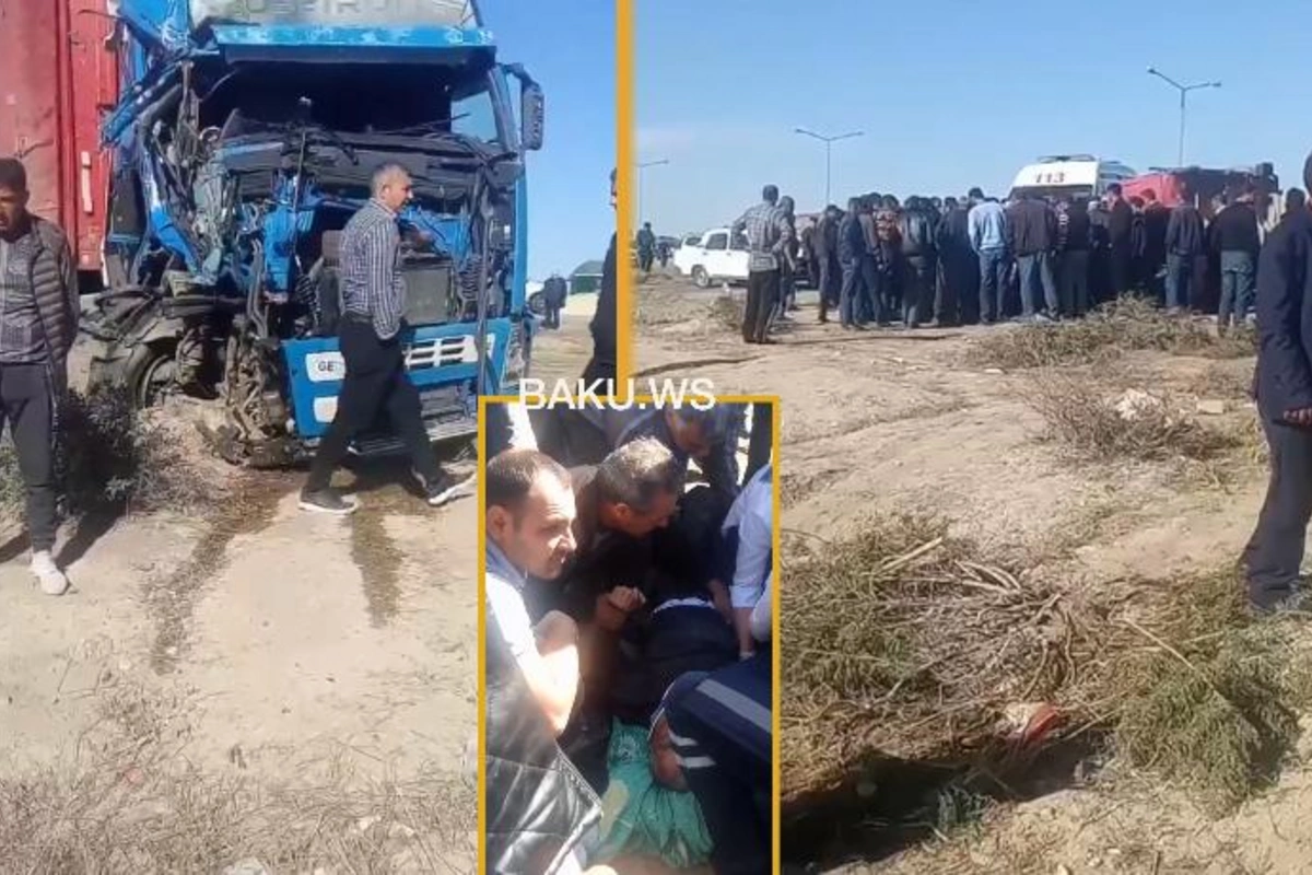 Bakı-Qazax magistralında ağır qəza — Yük maşınları toqquşdu (VİDEO)