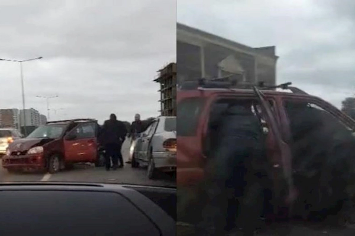 Bakı-Sumqayıt yolunda zəncirvari qəza olub, yaralılar var — VİDEO