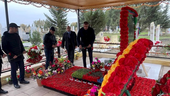 Şəhid Nurlan Qasımovun xatirəsi anıldı — FOTOLAR