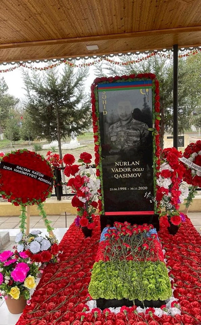Şəhid Nurlan Qasımovun xatirəsi anıldı — FOTOLAR