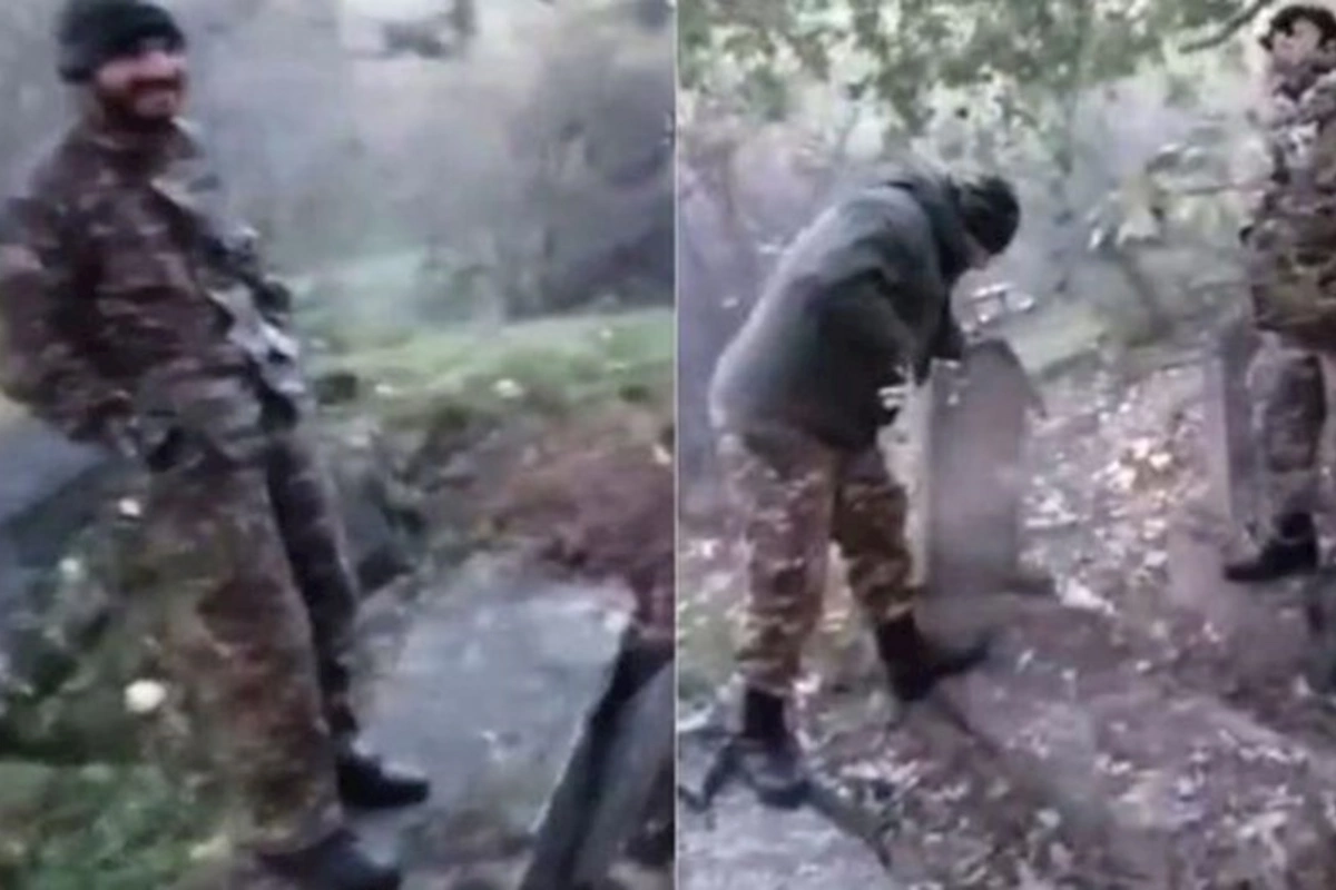 Ermənilərdən növbəti vandallıq: Azərbaycanlılara məxsus qəbirləri təhqir edirlər — FOTO/VİDEO