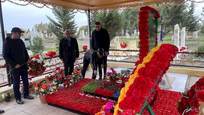 Şəhid Nurlan Qasımovun xatirəsi anıldı — FOTOLAR