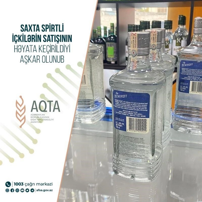 Bakıda şərab evində saxta spirtli içkilərin satışının həyata keçirildiyi aşkarlanıb