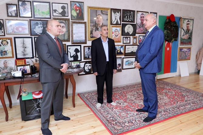 Birliyin rəhbər şəxsləri şəhid ailələrini ziyarət ediblər — FOTOLAR