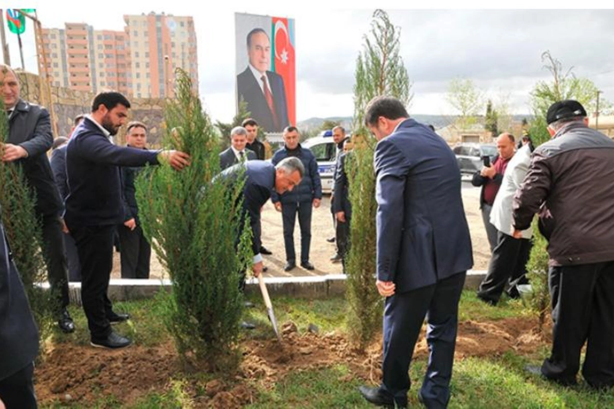 “8 Noyabr – Zəfər Günü” münasibəti ilə Abşeronda ağacəkmə aksiyası keçirilib — FOTOLAR