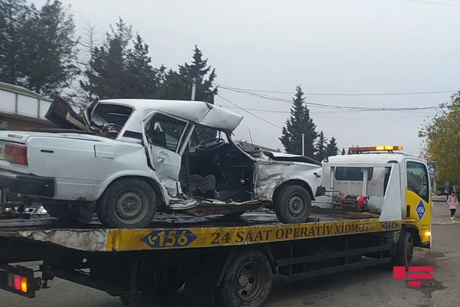 Tovuzda ağır qəza — Ata öldü, oğlu yaralandı