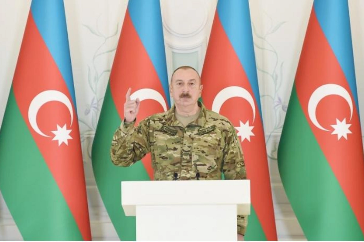 Prezident Zəfər Günü münasibətilə Şuşada keçirilən tədbirdə çıxış etdi — YENİLƏNİB/FOTOLAR