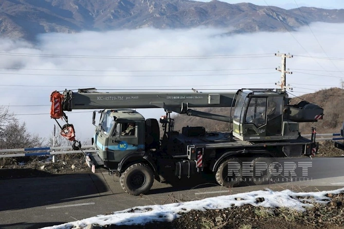 Sülhməramlılar aksiyanın keçirildiyi əraziyə modul tipli yataqxanalar gətirib — FOTO