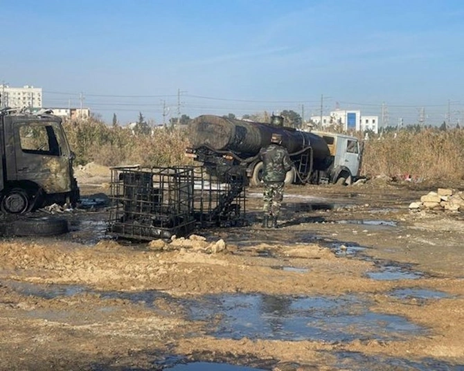 Səngəçalda güclü yanğın: 50 ton dizel, yük avtomobili, kafe — YENİLƏNİB (FOTO/VİDEO)